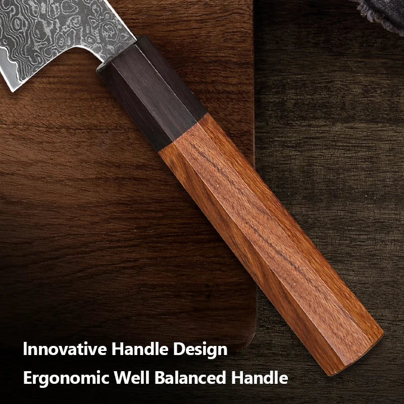 6 Inch Utility Knife Japanese 67 Layers Damascus Chef Knife Kitchen Estaurant Super Sharp Carbon Steel Fruit & Vegetable Tools