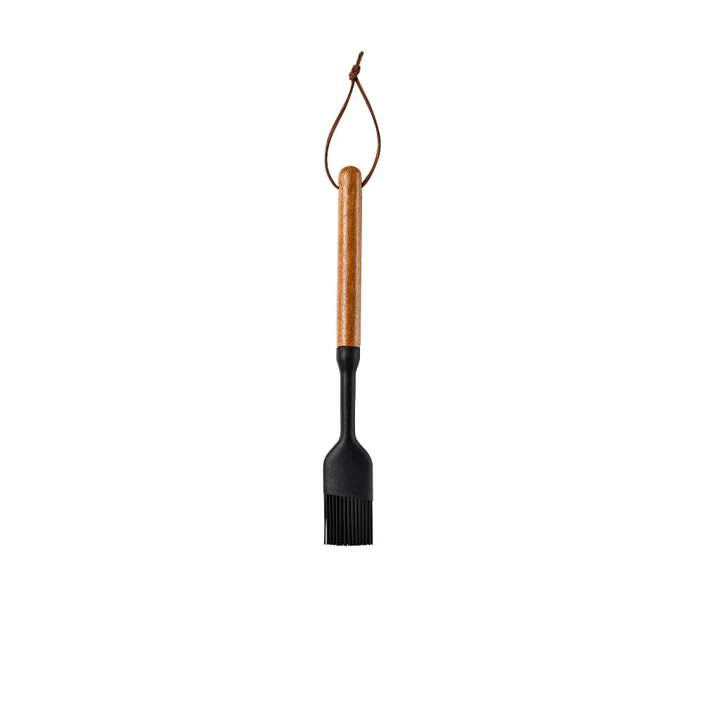 7Pcs Black Silicone Wooden Handle Cooking Tool Non-Stick Kitchen Utensils Silicone Spatula Baking Kitchen Utensils Tool