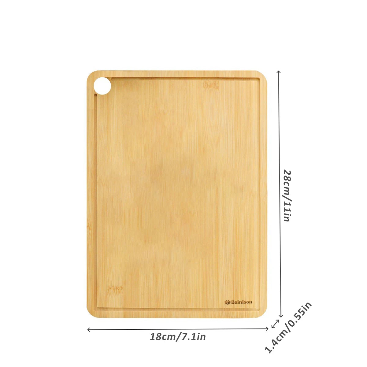 Bainison Bamboo Cutting Board-Camp Kitchen Essentials with Non-Slip Feet,Waterproof Outdoor Chopping Mat for RV Camping & Homev