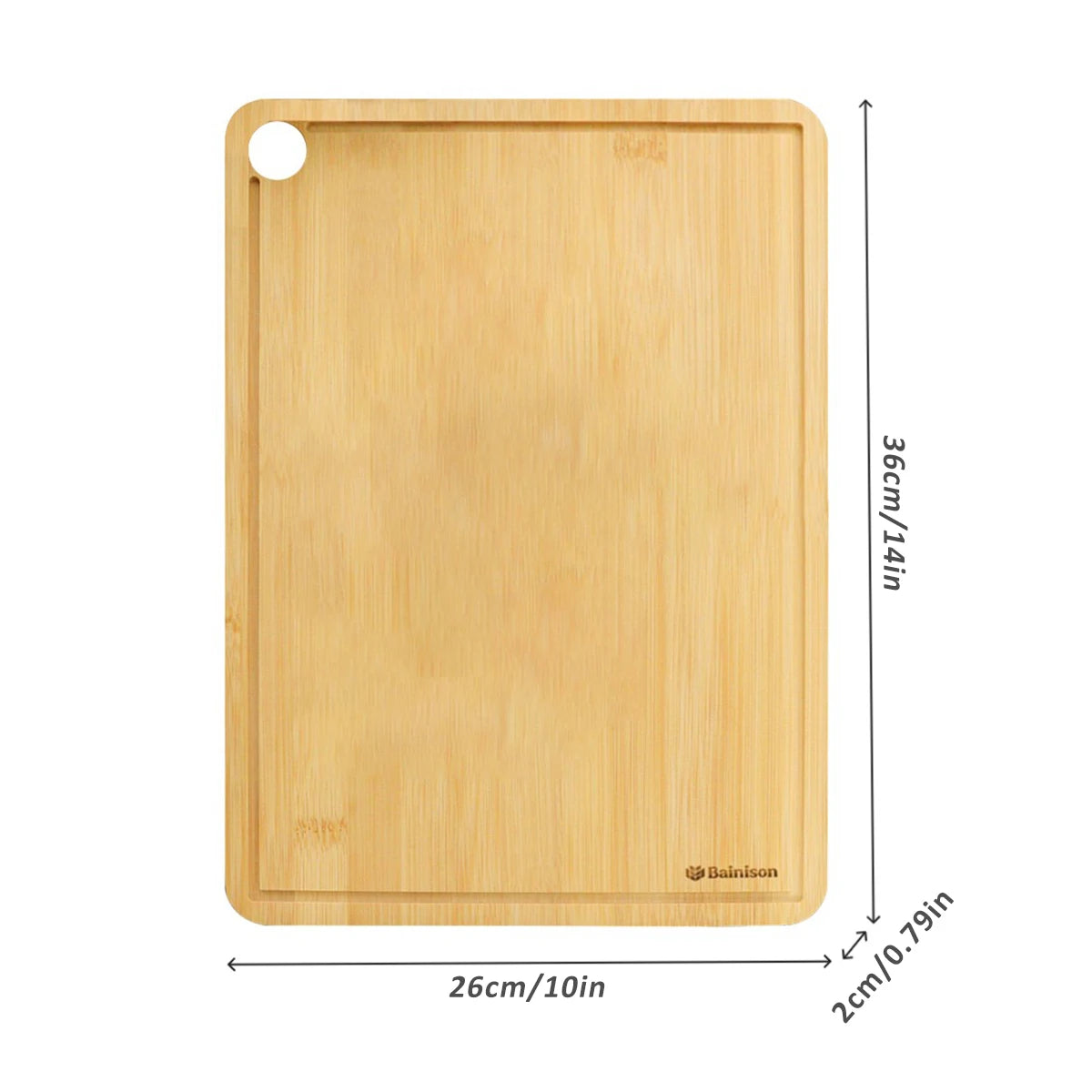 Bainison Bamboo Cutting Board-Camp Kitchen Essentials with Non-Slip Feet,Waterproof Outdoor Chopping Mat for RV Camping & Homev