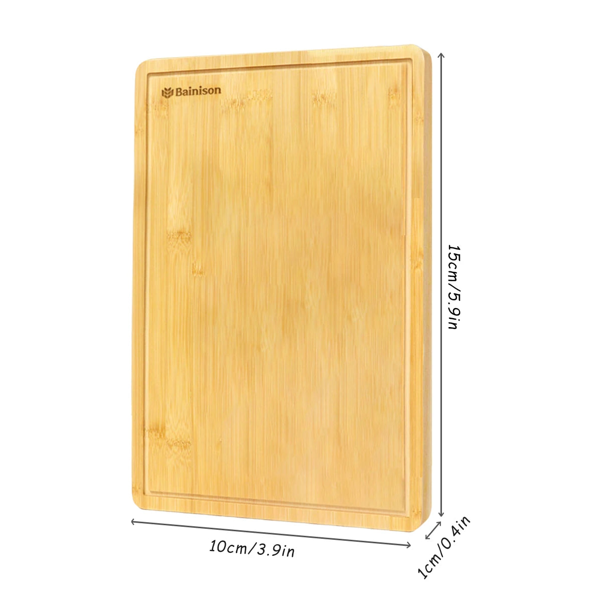 Bainison Bamboo Cutting Board-Camp Kitchen Essentials with Non-Slip Feet,Waterproof Outdoor Chopping Mat for RV Camping & Homev
