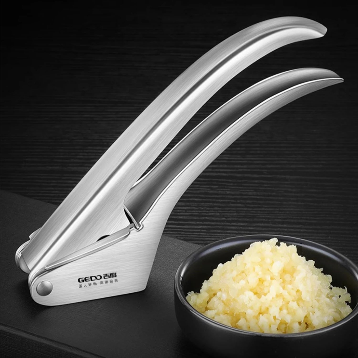 Ultra Thick Pure 304 Stainless Steel Kitchen Garlic Press LFGB Certificated Garlic Masher Durable Ginger Grinder for Barbecue