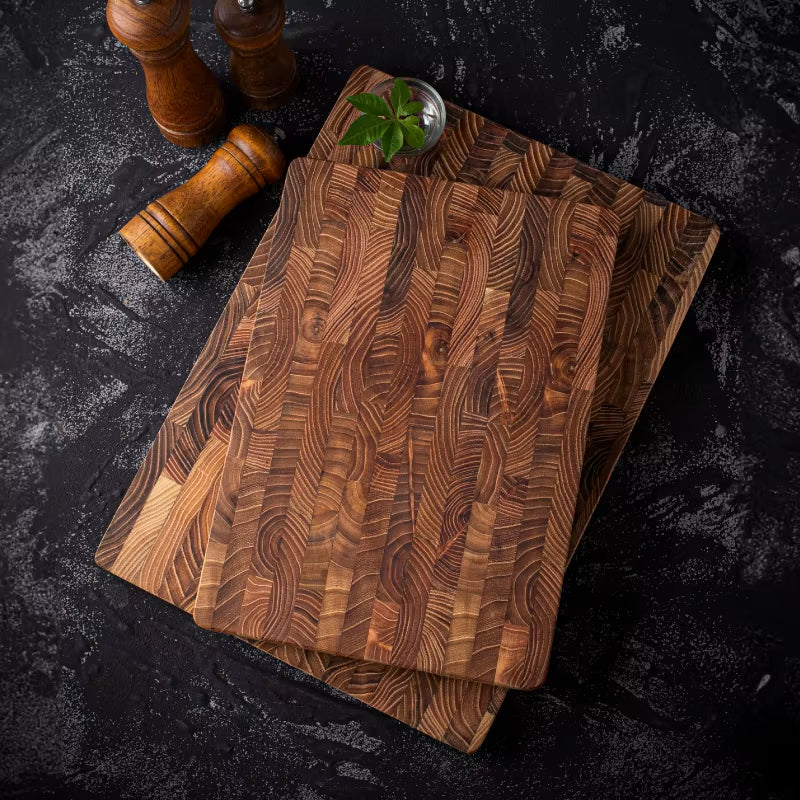 Large Size,High Quality Teak Wood Cutting Board:16.5*11.8 Inch/13.3*9.5 Inch,1 Inch Thick，Suitable for Christmas，Halloween