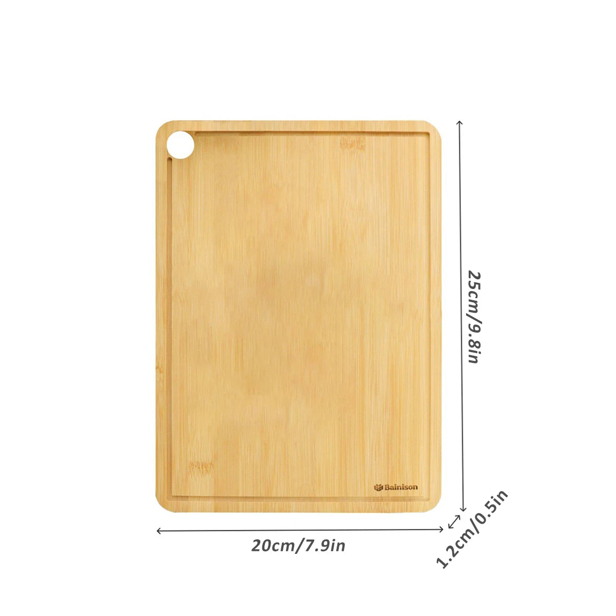 Bainison Bamboo Cutting Board-Camp Kitchen Essentials with Non-Slip Feet,Waterproof Outdoor Chopping Mat for RV Camping & Homev