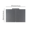 S/L Silicone Draining Board Mat, Dish Drying Pad, Folding Heat Resistant Rectangle Eco-Friendly Drainer for Kitchen Pot Cup