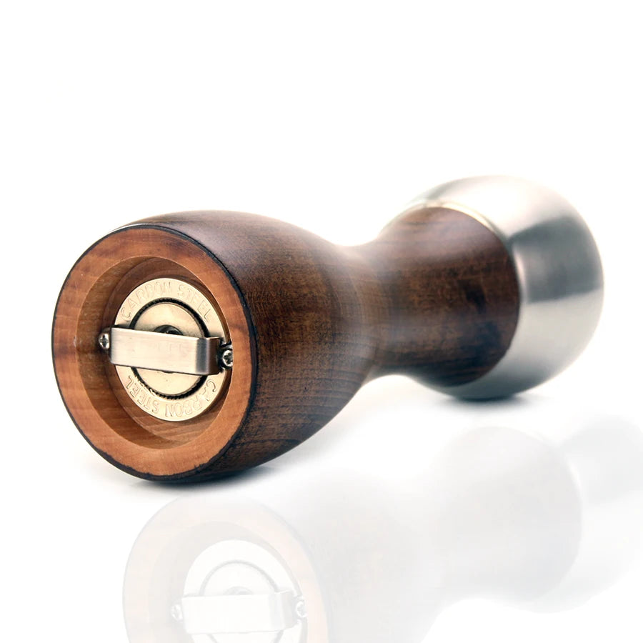 Premium Beech Pepper Mill, Salt and Pepper Grinder - Precision Carbon Steel Rotor Use for Peppercorn, Sea Salt, Pepper