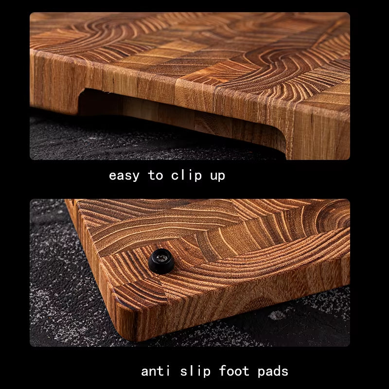 Large Size,High Quality Teak Wood Cutting Board:16.5*11.8 Inch/13.3*9.5 Inch,1 Inch Thick，Suitable for Christmas，Halloween
