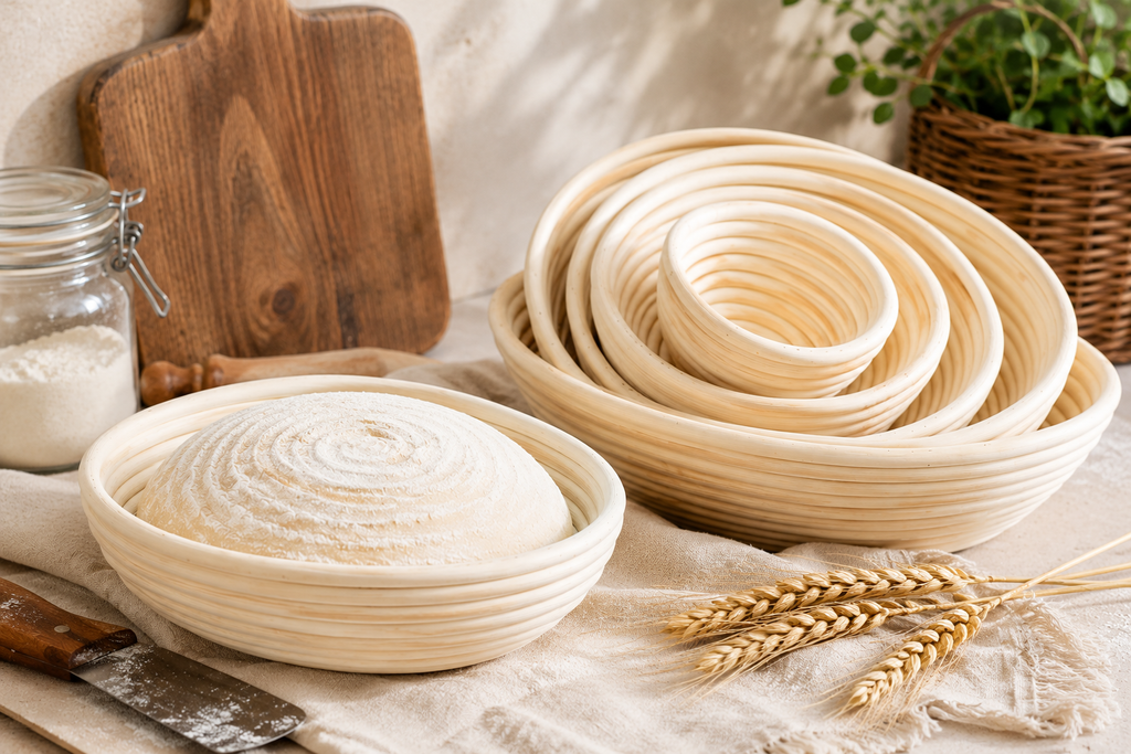 Wholesale Rattan Bread Proofing Basket, Oval Banneton Basket, Sourdough Proofing Basket, Wicker Dough Fermentation Basket, Bread Rising Basket, Artisan Bread Baking Basket, Natural Rattan Baking Tool