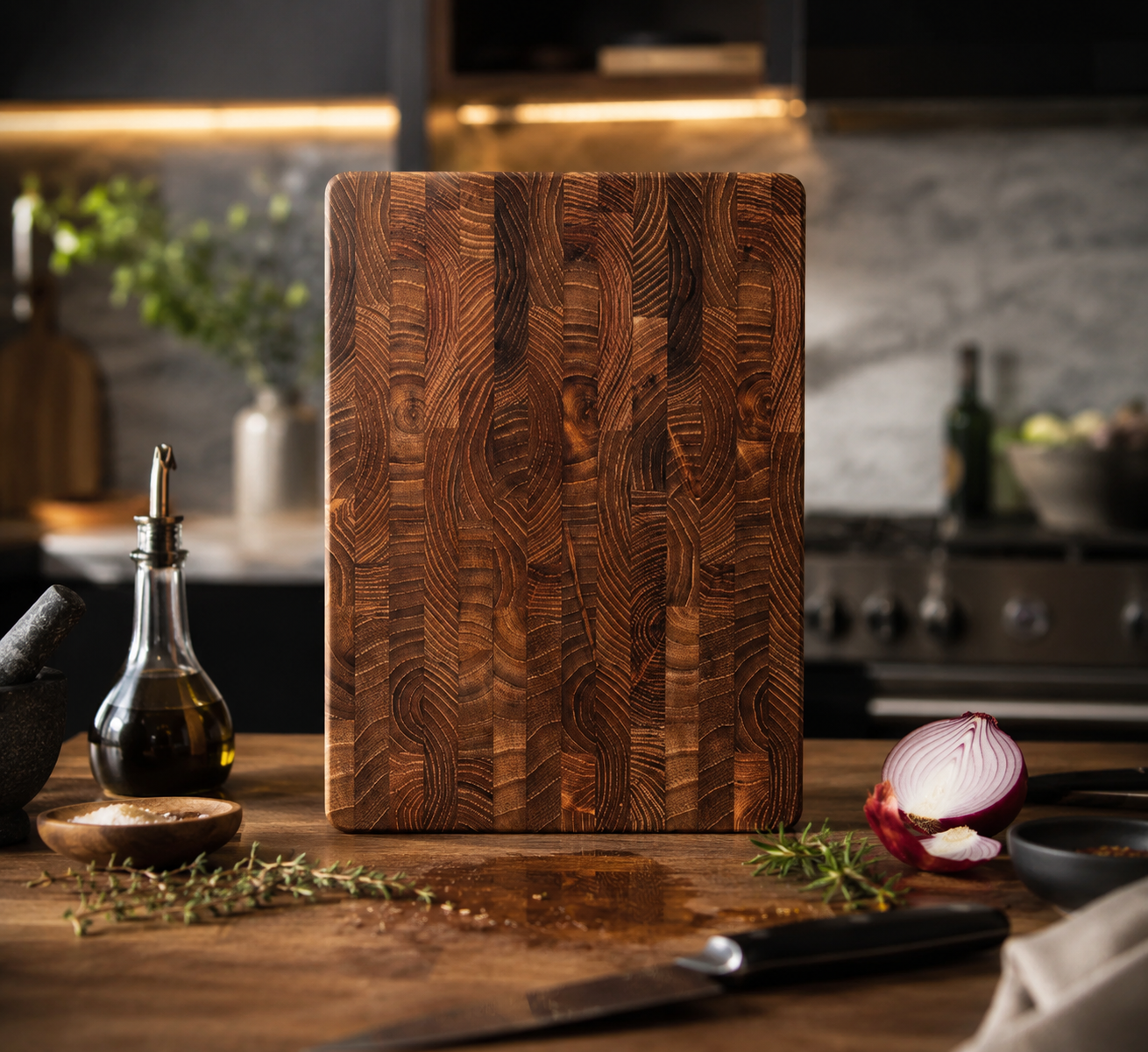 Premium Wood Cutting Board for Kitchen – Large End Grain Butcher Block Chopping Board – Heavy Duty Wooden Cutting Board for Meat, Vegetables & Meal Prep – Wholesale Kitchen Accessories