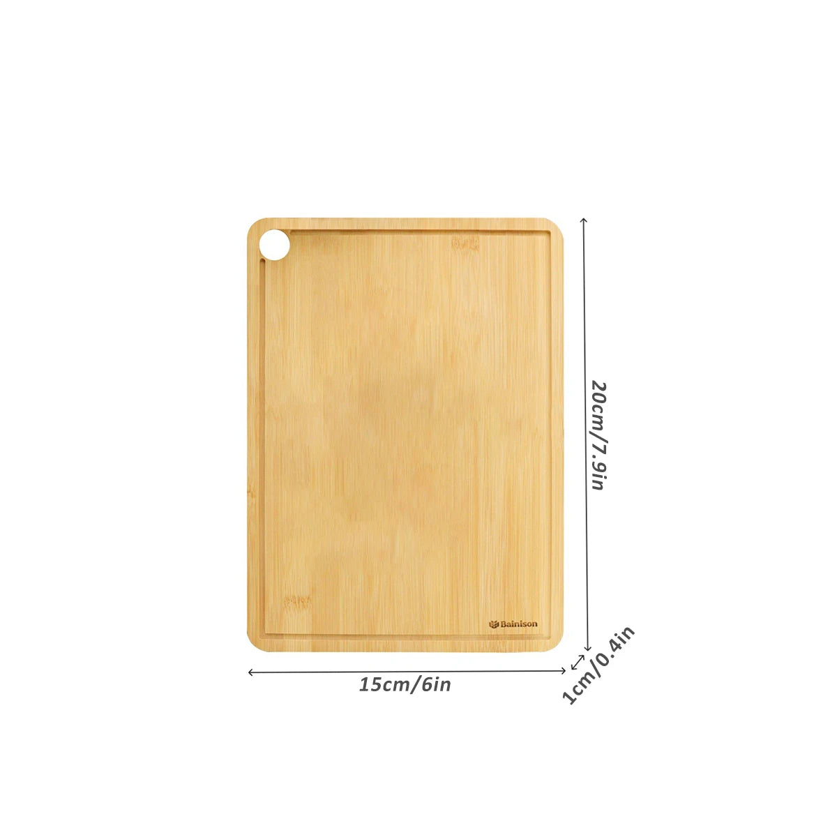 Bainison Bamboo Cutting Board-Camp Kitchen Essentials with Non-Slip Feet,Waterproof Outdoor Chopping Mat for RV Camping & Homev