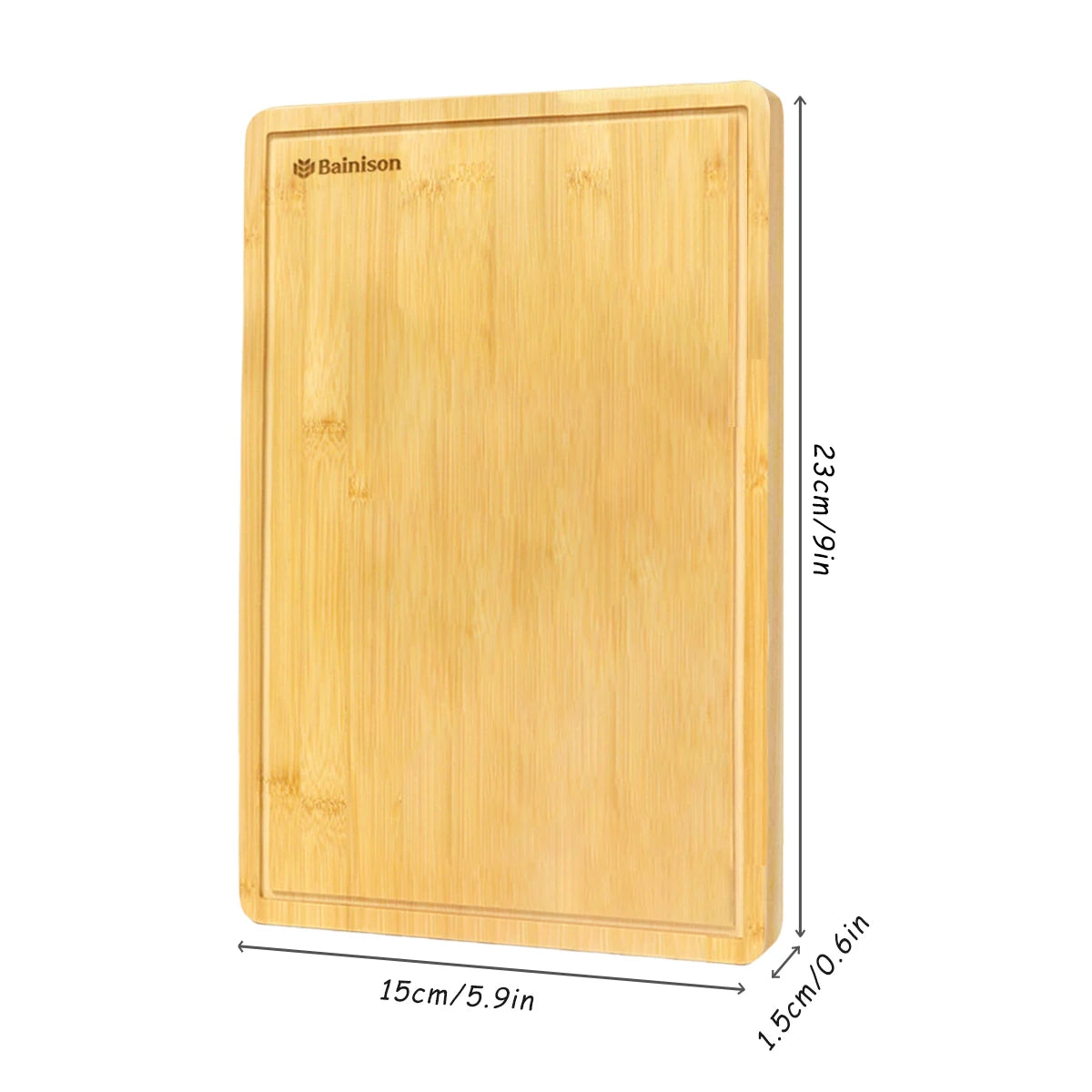 Bainison Bamboo Cutting Board-Camp Kitchen Essentials with Non-Slip Feet,Waterproof Outdoor Chopping Mat for RV Camping & Homev