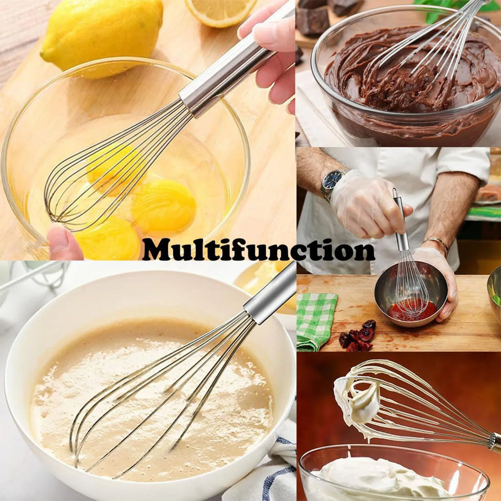 Whisks for Cooking,Wisking Tool,Metal Whisk Set for Non-Stick Cookware,Balloon Egg Beater,Whisking,Beating,Frothing and Stirring