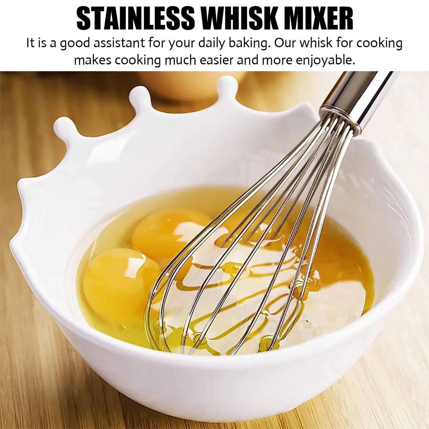 Whisks for Cooking,Wisking Tool,Metal Whisk Set for Non-Stick Cookware,Balloon Egg Beater,Whisking,Beating,Frothing and Stirring