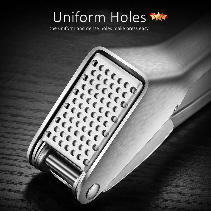 Ultra Thick Pure 304 Stainless Steel Kitchen Garlic Press LFGB Certificated Garlic Masher Durable Ginger Grinder for Barbecue