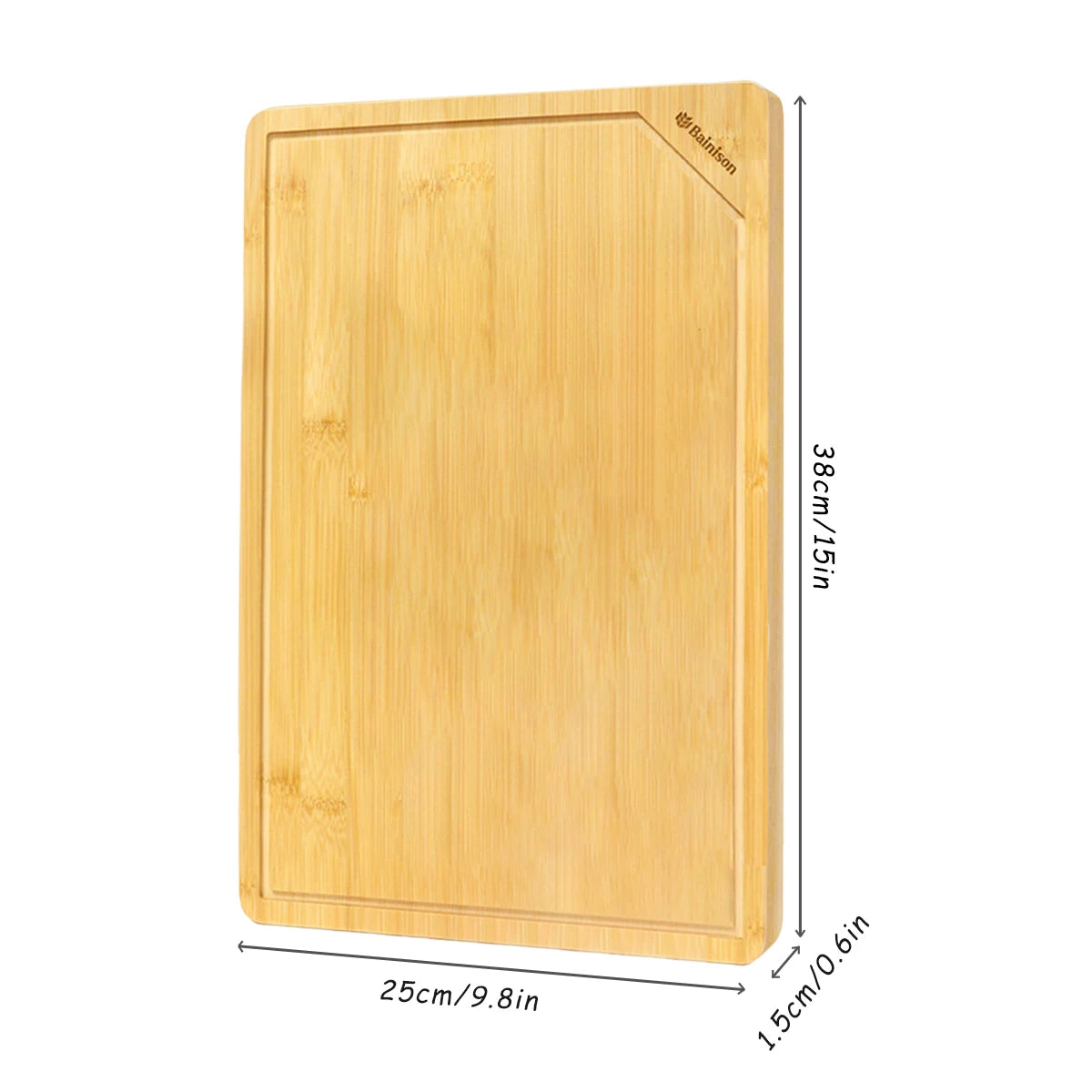 Bainison Bamboo Cutting Board-Camp Kitchen Essentials with Non-Slip Feet,Waterproof Outdoor Chopping Mat for RV Camping & Homev