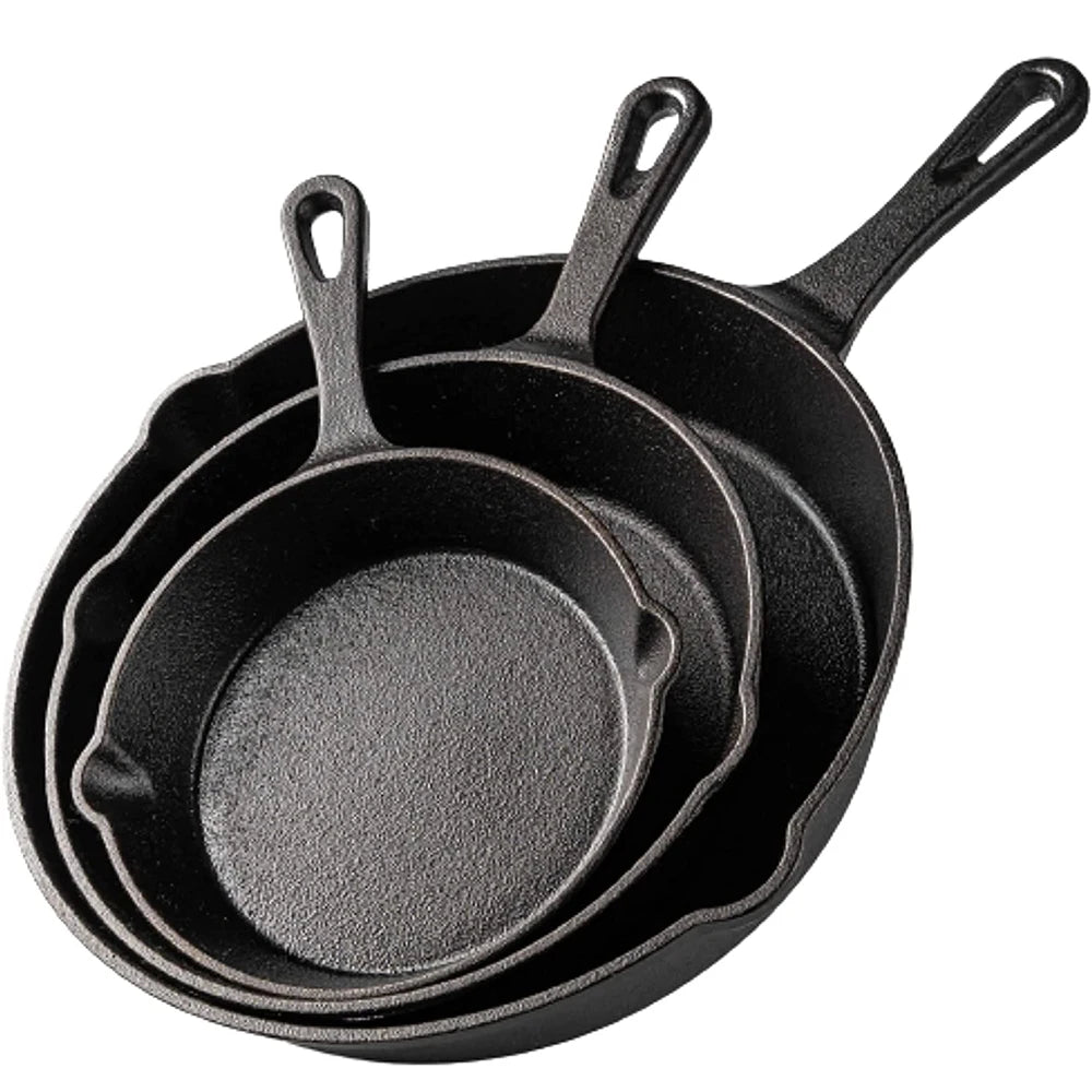 Cast Iron Frying Pan,14/16/20Cm Non-Stick Skillet Kitchen Fry Pot Breakfast Pan Omelette Pancake Pot Induction Cooking Cookware