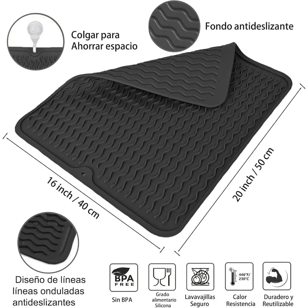 50 X 40 Cm Foldable Kitchen Sink Mat, Anti-Slip,High Temperature Resistant, Dish Drying Mat, High Temperature Resistant,Coasters